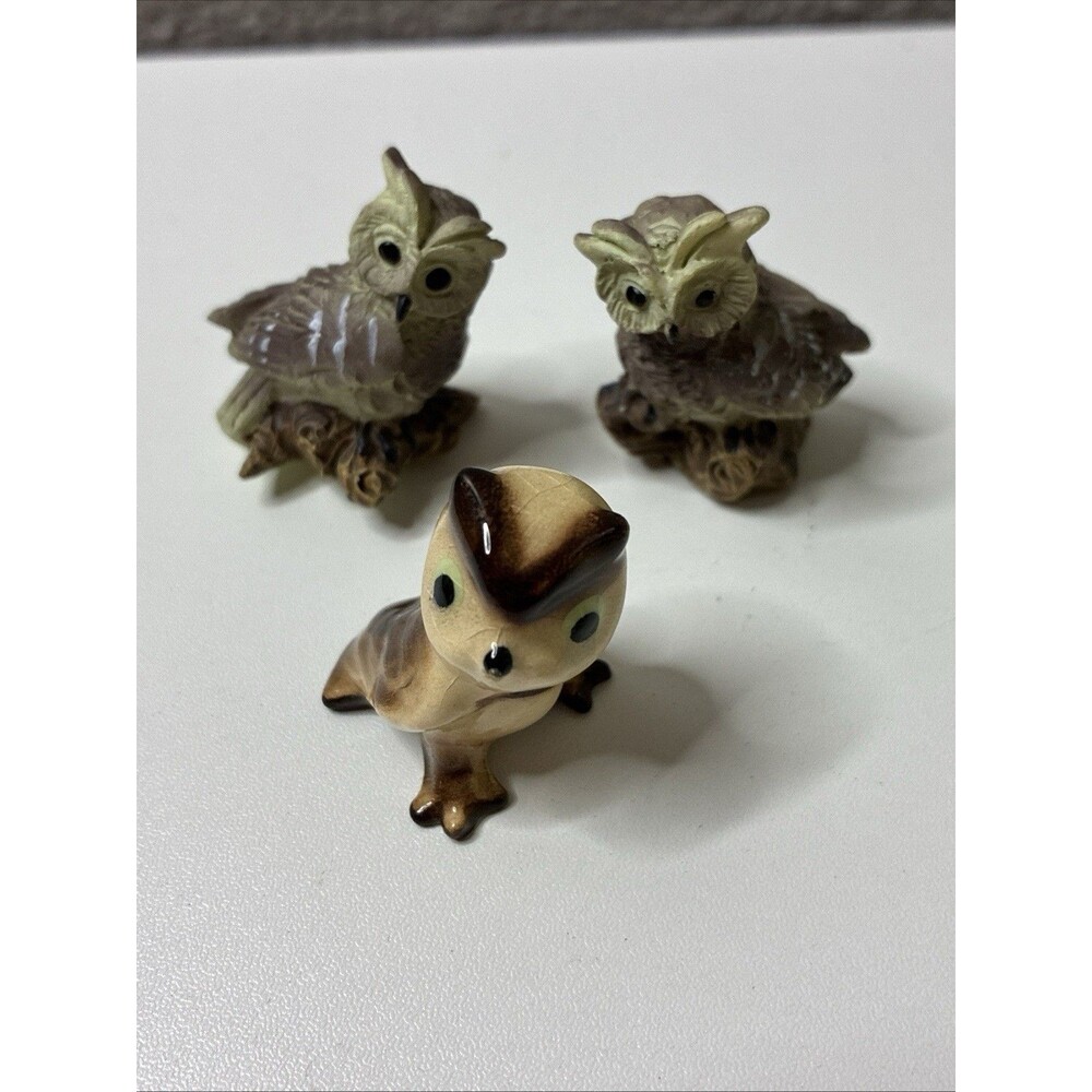 Vintage Retired Hagen Renaker Owl Bird Miniature Figurine Trinket 1981 - Picture 2 of 4